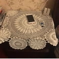 thumbnail image 6 of Cotton Handmade Crochet Round Tablecloth Doilies Lace Table Covers, 6 of 7