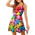 thumbnail image 1 of Smarties! Robe Évasée Nœud Cœur Design Mode Grande Taille Robe Ample Smarties Bonbons Colorés, 1 of 5