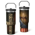 thumbnail image 2 of 1pc Christianity 30oz Tumbler with Straw & Handle - Insulated Stainless Steel Cup | Holiday Gift for Man Women (Christmas, Valentine's, Birthday), 2 of 7