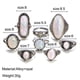 thumbnail image 1 of 8PC Anillo de joyería de plata Piedra preciosa Natural Boho Anillos, 1 of 8