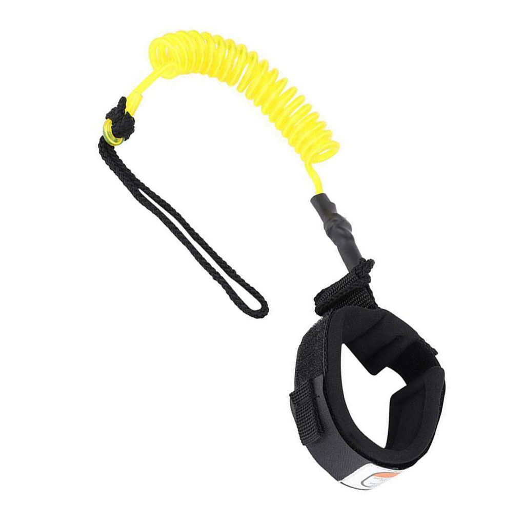Worallymy Kayak Paddle Rope AntiLost Coiled Spring Leash Surfboard Leg