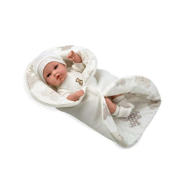 Ann Lauren Dolls 13 inch Baby Girl Doll Teddy Bear Bunting Baby Dolls