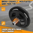 thumbnail image 2 of FIXTECH 47" Olympic EZ Curl Barbell Bar for Strength Training, Alloy Steel, Center knurl, Suitable for 2 inch Weight Plates, Silver, 2 of 8