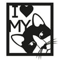 thumbnail image 3 of I Love My Cat Feline Themed Laser Cut Solid Steel Decorative Home Accent Wall Sign Hanging, 3 of 3