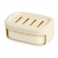 thumbnail image 1 of Suction Cup Wall Mounted Drain Soap Box - Soap box with sponge cleaning, 1 of 6
