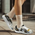 thumbnail image 3 of COEQINE Women Running Shoes Butterfly Sunflower Gray Marble White Sole Girls Sneakers Hiking Camping Air Mesh Training Athletic Shoes Fitness Footwear, 3 of 7