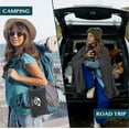 thumbnail image 4 of PAVILIA Soft Compact Travel Blanket and Pillow, Foldable Airplane Blanket in Bag, Lightweight Portable Flight Blanket Set with Luggage Strap, Camping Plane Car Home Office Gift Accessories, Black, 4 of 8