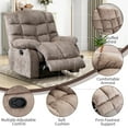 thumbnail image 6 of Bonzy Home Recliner Chair Loveseat Living Room Furniture Set Adjustable Backrest, Manual Recliner Chair Sofa Couch Set Camel, 6 of 8
