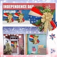 thumbnail image 5 of July 4th Wreath Americana Patriotic Wreath Handcrafted Memorial Day Wreath Festival Garland for Front Door Independence Day Wreath for Wall Home Decor, 5 of 7