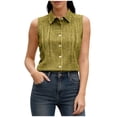 thumbnail image 4 of Linen Blend Short Sleeve Casual Blouse for Women, 4 of 7