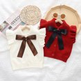 thumbnail image 5 of KYAIGUO Kids Toddler Girls Knit Sweater Vest Outwear Baby Spring Waistcoat Outerwear Little Boys Girls Button Ruffle Cardigan Sleeveless Jacket Outwear,Size 1-5 Years, 5 of 8