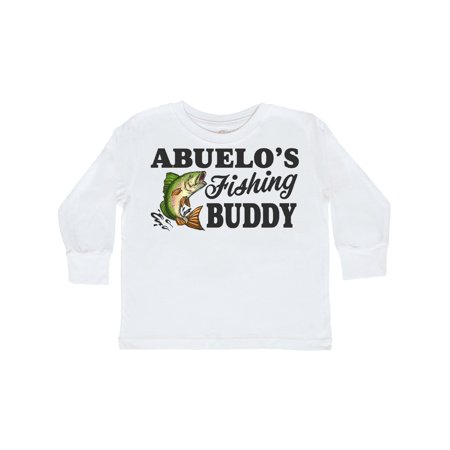 

Inktastic Abuelo s Fishing Buddy Gift Toddler Boy Girl Long Sleeve T-Shirt