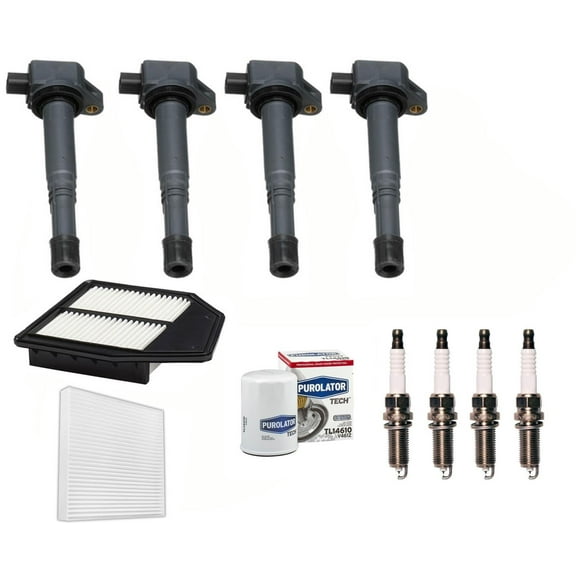 Direct Ignition Coil, Spark Plugs & Filters Fits 2008-2012 Honda Accord 2.4L