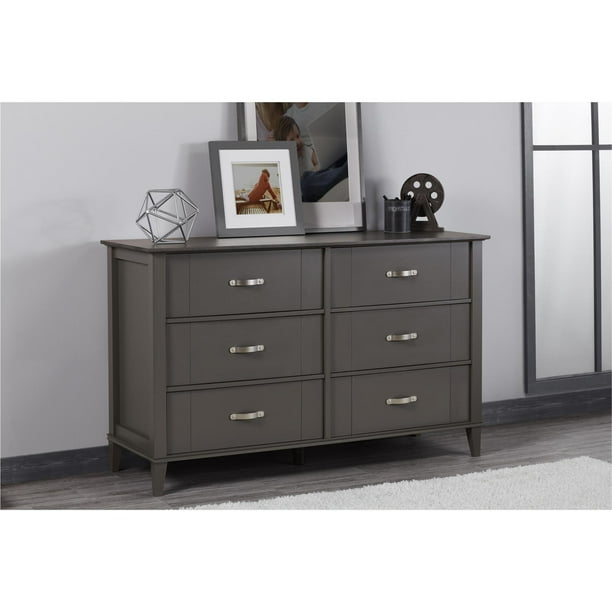 Ameriwood Home Quinn 6 Drawer Dresser, Multiple Colors