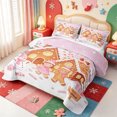 thumbnail image 3 of Manfei Christmas Happy Holiday Quilt Full,Cute Winter Snow Theme Full Bedspread Sets,3 Pieces,1 Coverlet and 2 Pillowcases, 3 of 7