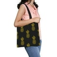 thumbnail image 2 of ABPHQTO Summer Gold Pineapple Black Fruit Canvas Bag Reusable Tote Grocery Shopping Bags Tote Bag 14x16 inch, 2 of 2