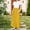 Yellow, variant on YHAJDS Little Girl Short Sleeve Dress Color Print Pocket Pleated Long Maxi