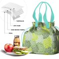 thumbnail image 4 of Boho Bohemia Pioneer Flower Art Drawstring Lunch Bag Women - Drawstring Lunch Bag Insulated for Work Office - Stain-Resistant Large Lunchbags for Women with Multi-Pockets, 4 of 6