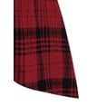 thumbnail image 3 of Rosegal Plus Size Plaid Cable Knit Cutout Tunic Sweater Red Wine 4X, 3 of 4