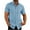 Blue, variant on Fortune Men Shirt Short Sleeve Linen Shirt Summer Solid Slim Tops Plus Size