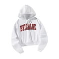 thumbnail image 1 of Jersey Top, sudaderas con capucha para mujer con letras rojas, traje de otoño blanco con cordón, sudadera holgada, Sudadera con capucha de gran tamaño L, 1 of 8