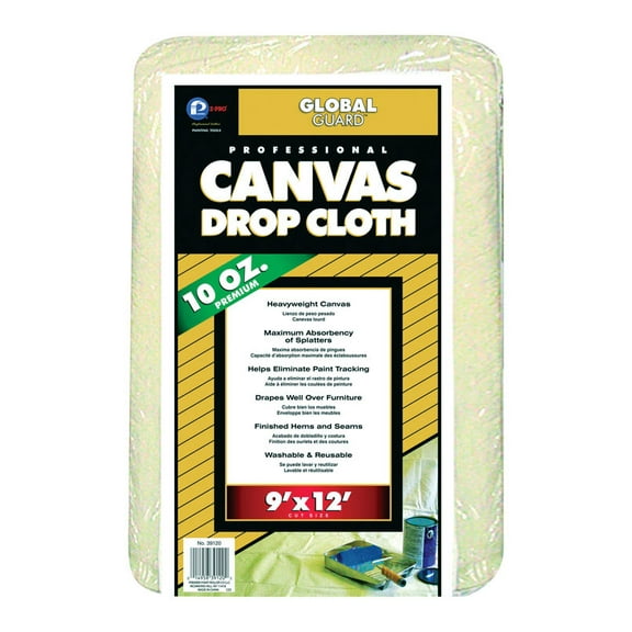 Premier 1803345 GlobalGuard 9 ft. x 12 ft. 10 oz Canvas Drop Cloth