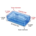 thumbnail image 4 of Pencil Box Large Capacity Plastic Pencil Case Boxes Hard Pencil Case Crayon Box with Snap-tight Lid Plastic Pencil Boxes Supply Boxes（ Blue）, 4 of 4