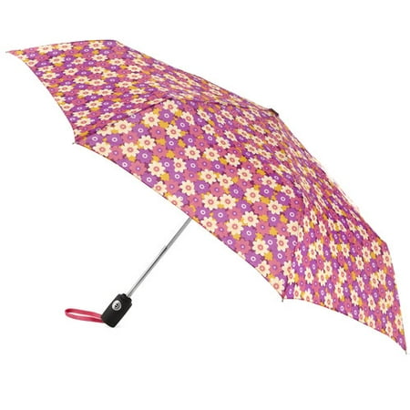 Isotoner Totes Aoc Umbrella Pink Dazzle Floral