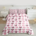 thumbnail image 2 of Homewish Love Heart Print Bedding Comforter Set 2pcs for Female Men Adults,Pink White Twin Comforter Sets Microfiber,Romantic Valentine's Day Breathable Bedding Set,Microfiber Bedroom Decor, 2 of 8