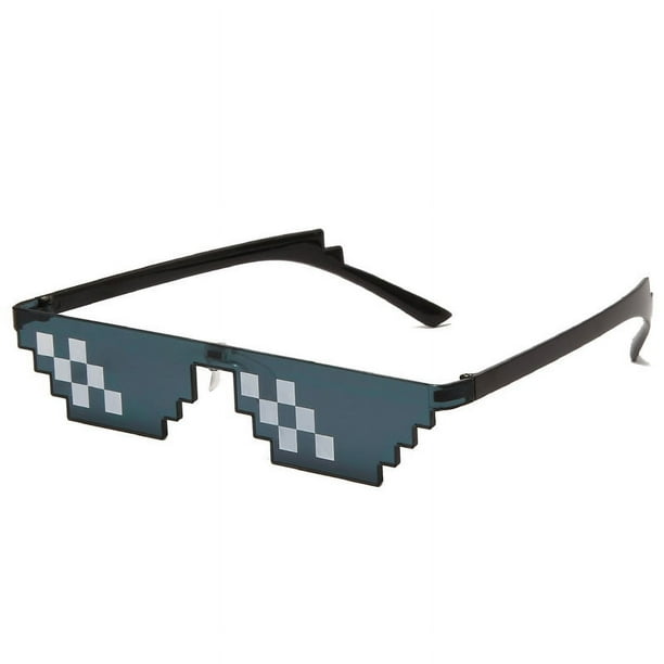 Premium Thug Life Pixelated Gafas de sol unisex Mosaico con el MLG Shades Toy 8 Bit Walmart en linea