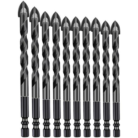 

Cross Triangle Drill Tile Drill Bit Anti-rust Twist Drill Non-slip Electric Drill Cross Twist Drill Bit with High Hardness for Home Decoration Building