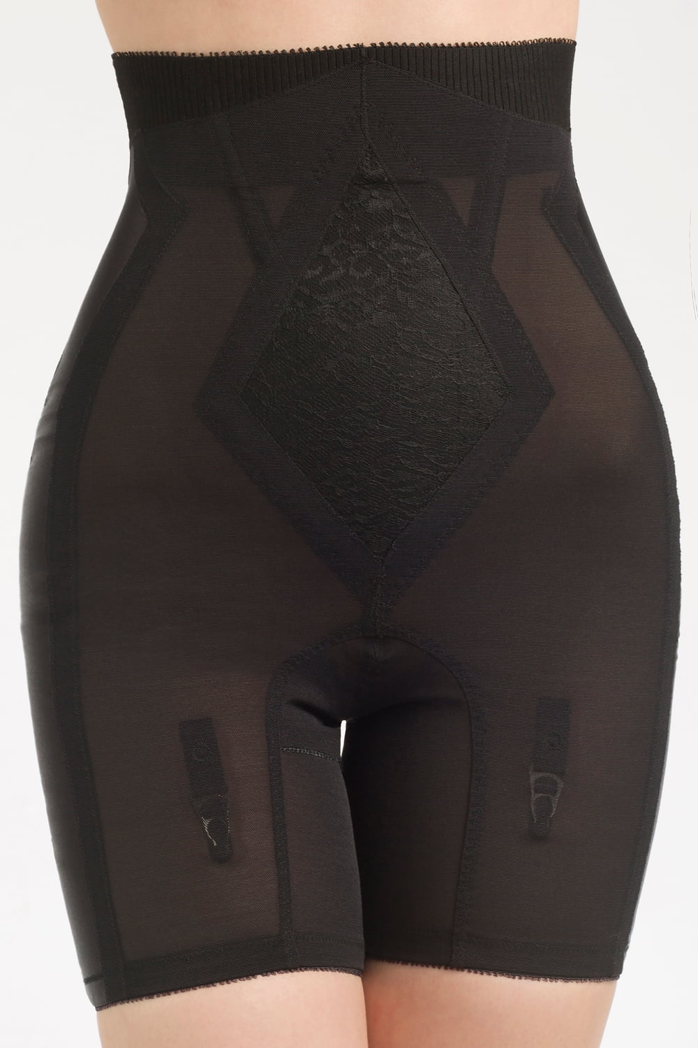 Women's Rago 696 High Waist Panty Girdle (Black 2X) 