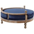 thumbnail image 4 of Hound Navy Blue Velvet Pet Bed, 4 of 7
