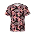 thumbnail image 4 of Qekee Lilies Flowers Classic Fit T-Shirt Men's Shirt Men's Tight Short Sleeves for Exercise, Running, Mountaineering - Lilies Flowers, 4 of 9