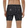 thumbnail image 2 of Men's Boxer Briefs, Spider Web Black Soft and Breathable Mens Underwear Boxer Briefs With Widen Waist, 2 of 5