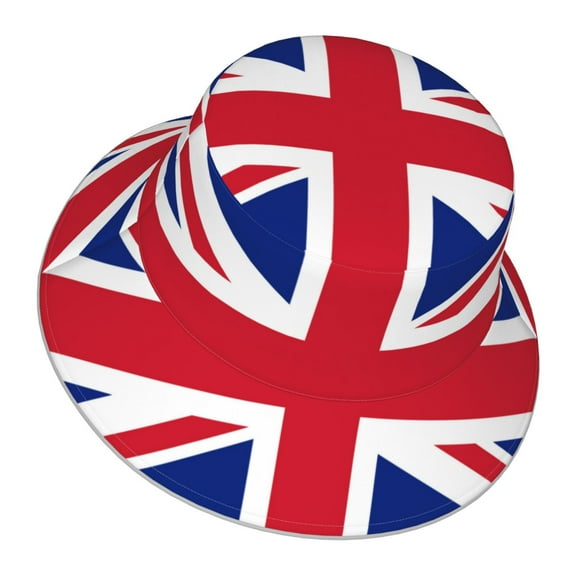 Union Jack All Uk Flag Bucket Hat With Reflective Stripe For Men Women Reversible Outdoor Travel Hiking Beach Caps