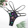 thumbnail image 4 of Cute Colorful Pattern with Hearts Open Type Women's Panties Crotch Opening G-strings Thongs Lingeries Underwear, 4 of 7
