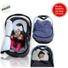 Amazing Tot Infant Car Seat Cover, Weatherproof, Universal Fit, Black