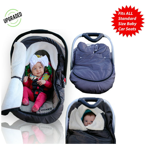 Amazing Tot Infant Car Seat Cover Weatherproof Universal Fit Black Com - Winter Car Seat Cover For Graco Snugride