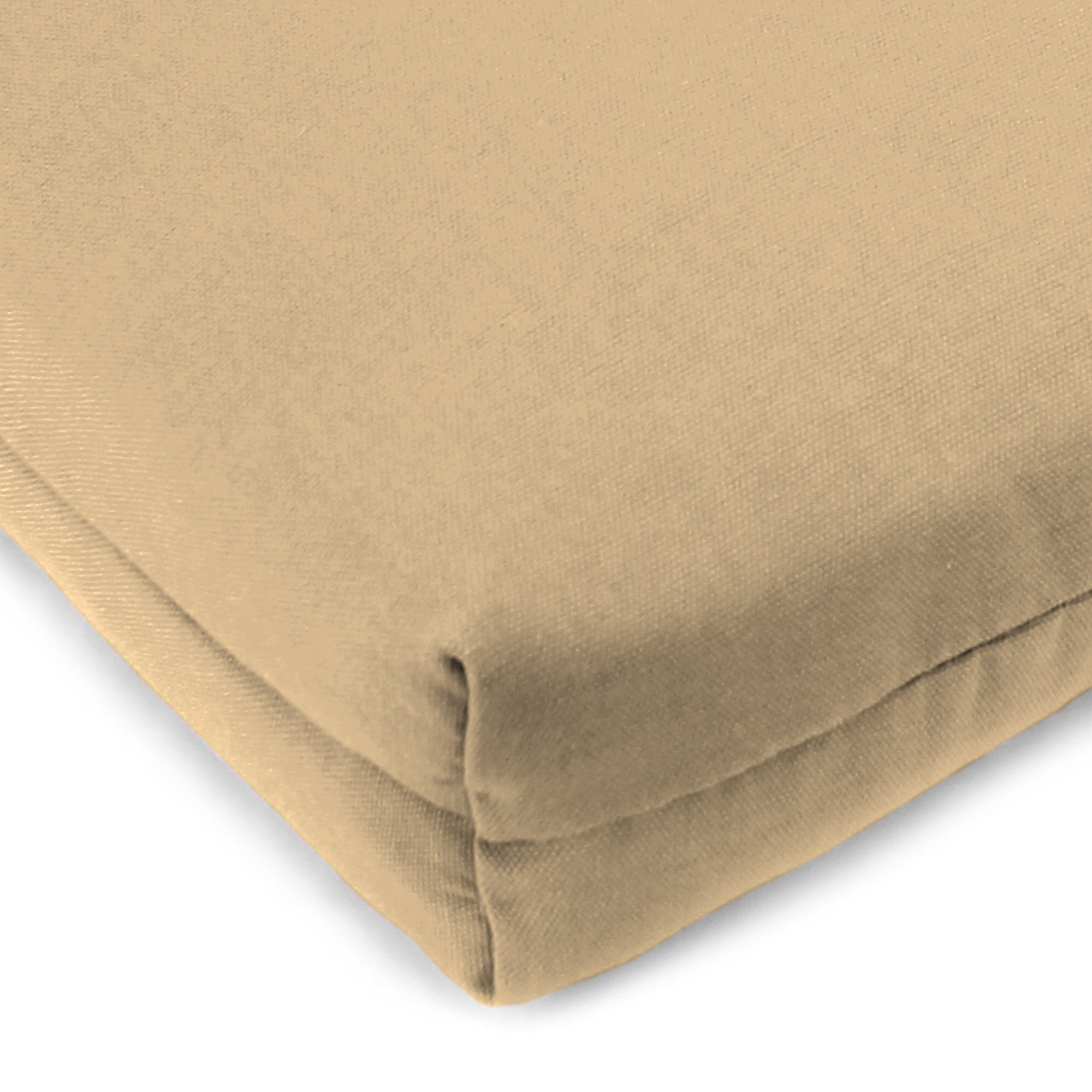 Jordan Manufacturing 48" x 18" Antique Beige Solid Rectangular Outdoor Settee Swing Bench Cushion with Ties
