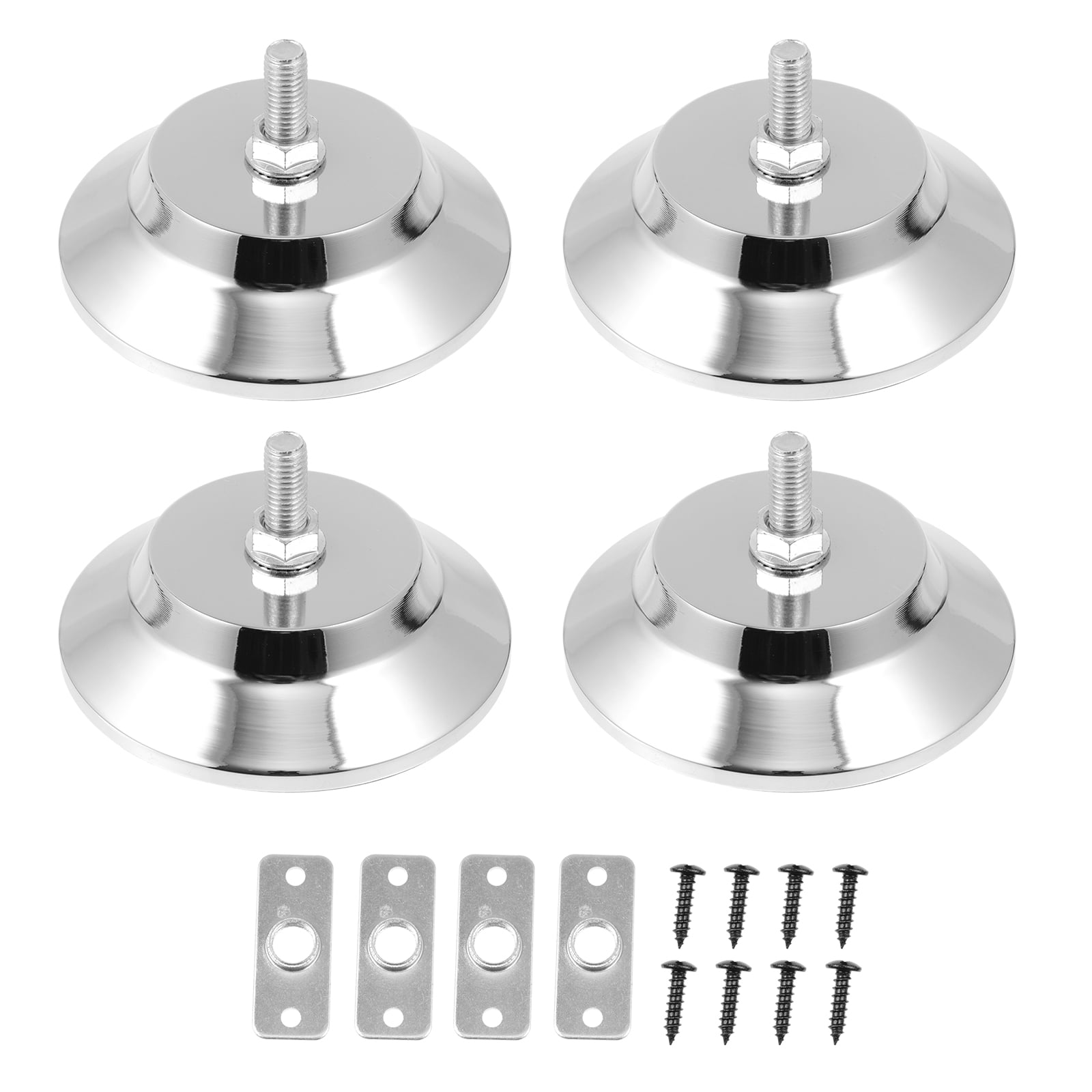 1 Set of Iron Adjustable Pad Table Leg Cushion with Pressure Ring