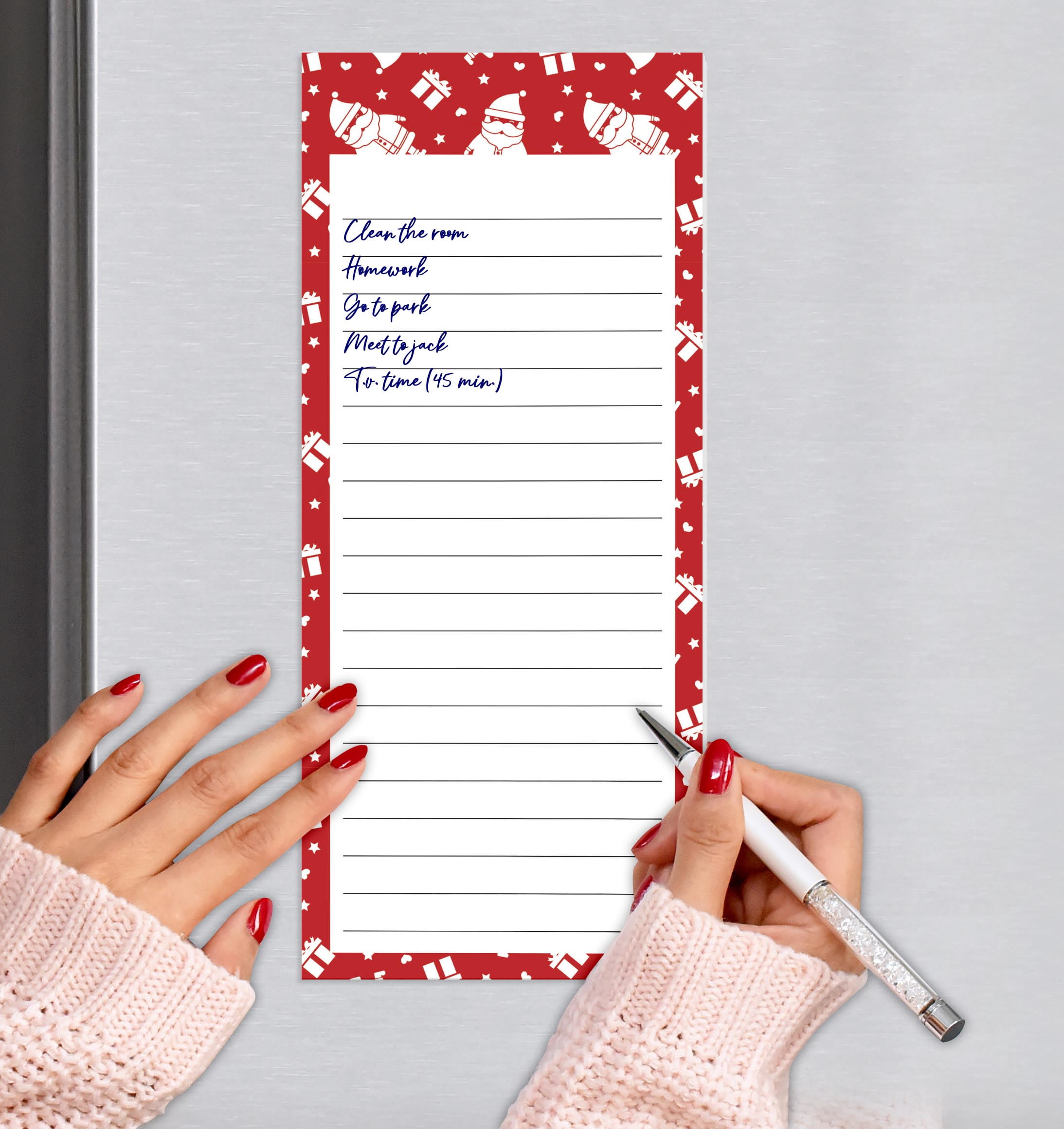 Inkdotpot Pack of 3 Magnetic Fridge To-Do List Notepads- Magnetic Memo Pads For Refrigerator-(50 Sheets Each)-MM