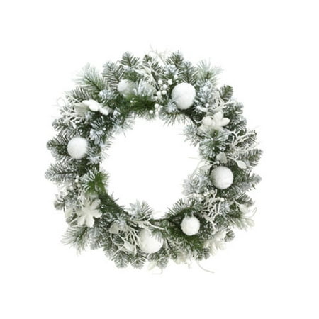 24 quot pre decorated snowy flocked artificial christmas 24 quot pre decorated snowy flocked artificial christmas