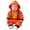 Orange - Long Sleeve, variant on Baby Toddler Boy Long Sleeve Astronaut Cotton Onesie Hooded Romper Cosplay Party Halloween Jumpsuit Outfit (6 Months, Orange - Long Sleeve)