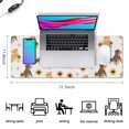thumbnail image 5 of Long Mouse Pads for Desk,Dogs with Sunflowers Desk Mats on Top Of Desks, Desk Mouse Pad Extra Large with 3mm Non-Slip Base and Stitched Edge for Gaming,Office,Work,Home 31.5"x11.8", 5 of 6