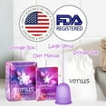 thumbnail image 6 of VENUS Menstrual Cup, BPA-Free & 100% Medical Grade Silicone Period Cup, Large, 1-Pack, 6 of 10