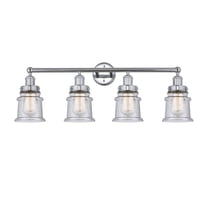 616-4W-PC-G184S Innovations Lighting Canton - 4 Light Bath Vanity In Modern Style-11 Inches Tall and 32.25 Inches Wide-Polished Chrome Finish-Seedy