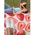 thumbnail image 7 of Yibo Watermelon Cartoon Fruit Pattern Blanket Flannel Soft and Comfortable Anti-static Bed Sofa Blanket, 7 of 7