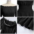 thumbnail image 6 of IWEMEK Long Sleeve Blouses for Women Gothic Steampunk Tops Fashion Dressy Renaissance Plus Size Shirts Strapless Tees, 6 of 7