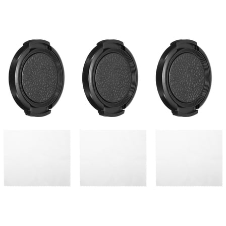 Uxcell 37mm Lens Cap, 3 Pack Sides Pinch Snap Camera Lens Cover for Front Lens